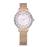 Swarovski Octea Nova Silver Dial Rose Gold Mesh Strap Watch for Women - 5650011 Authentic Buy Shop Now