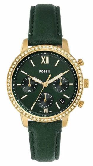 Fossil Neutra Chronograph Green Dial Green Leather Strap Watch for Women - ES5239 Authentic Buy Shop Now