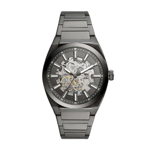 Fossil Everett Automatic Skeleton Grey Dial Grey Steel Strap Watch for Men - ME3206 Authentic Buy Shop Now