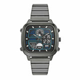 Fossil Retro Analog-Digital Black Dial Grey Steel Strap Watch for Men - FS5892 Authentic Buy Shop Now
