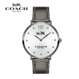 Coach Slim Easton Silver Dial Grey Leather Strap Watch for Women - 14502686 Authentic Buy Shop Now