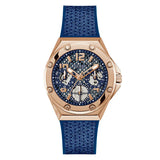 Guess Asteria Multifunction Blue Dial Blue Rubber Strap Watch For Women - GW0620L3 Authentic Buy Shop Now
