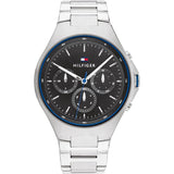 Tommy Hilfiger Justin Chronograph Gray Dial Silver Steel Strap Watch For Men - 1792054 Authentic Buy Shop Now