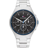 Tommy Hilfiger Justin Chronograph Gray Dial Silver Steel Strap Watch For Men - 1792054 Authentic Buy Shop Now