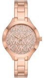 Michael Kors Slim Runway Rose Gold Dial Rose Gold Steel Strap Watch for Women - MK4658 Authentic Buy Shop Now