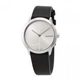 Calvin Klein Minimal Silver Dial Black Leather Strap Watch for Men - K3M221CY Authentic Buy Shop Now