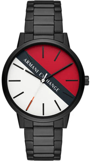 Armani Exchange Cayde Multicolor Dial Black Steel Strap Watch For Men - AX2725 Authentic Buy Shop Now