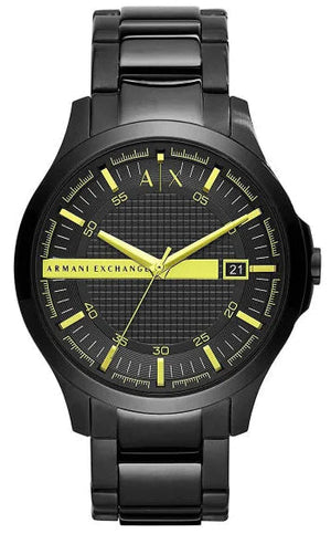 Armani Exchange Hampton Black Dial Black Steel Strap Watch For Men - AX2407 Authentic Buy Shop Now