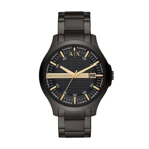 Armani Exchange Hampton Chronograph Black Dial Black Steel Strap Watch For Men - AX2413 Authentic Buy Shop Now