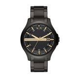 Armani Exchange Hampton Chronograph Black Dial Black Steel Strap Watch For Men - AX2413 Authentic Buy Shop Now