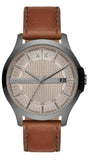 Armani Exchange Hampton Chronograph Grey Dial Brown Leather Strap Watch For Men - AX2414 Authentic Buy Shop Now