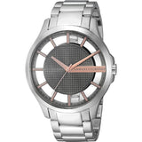 Armani Exchange Hampton Chronograph Skeleton Black Dial Silver Steel Strap Watch For Men - AX2199 Authentic Buy Shop Now