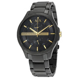 Armani Exchange Hampton Chronograph Black Dial Black Steel Strap Watch For Men - AX2121 Authentic Buy Shop Now