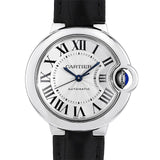 Cartier Ballon Bleu De Cartier Silver Dial Black Leather Strap Watch for Women - WSBB0030 Authentic Buy Shop Now
