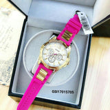 Guess Intrepid White Dial Two Tone Silicon Strap Watch For Women - W0325L3 Authentic Buy Shop Now