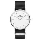 Daniel Wellington Classic Cornwall White Dial Black Nylon Strap Watch For Men - DW00100260 Authentic Buy Shop Now