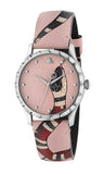 Gucci G Timeless Pink Dial Pink Leather Strap Watch For Women - YA1264083 Authentic Buy Shop Now