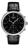 Tissot Carson Premium Chronograph Black Dial Black Leather Strap Watch For Men - T122.417.16.051.00 Authentic Buy Shop Now