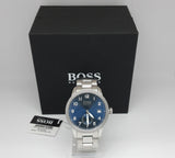 Hugo Boss Legacy Blue Dial Silver Steel Strap Watch for Men - 1513707 Authentic Buy Shop Now