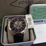 Fossil Flynn Mechanical Black Dial Black Leather Strap Watch for Men - BQ2216 Authentic Buy Shop Now