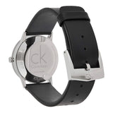 Calvin Klein Post Minimal Silver Dial Black Leather Strap Watch for Men - K7622185 Authentic Buy Shop Now