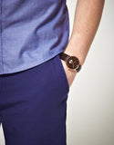 Emporio Armani Classic Brown Dial Brown Leather Strap Watch For Men - AR0383 Authentic Buy Shop Now