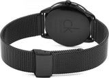 Calvin Klein Minimal Black Dial Black Mesh Bracelet Watch for Men - K3M224B1 Authentic Buy Shop Now