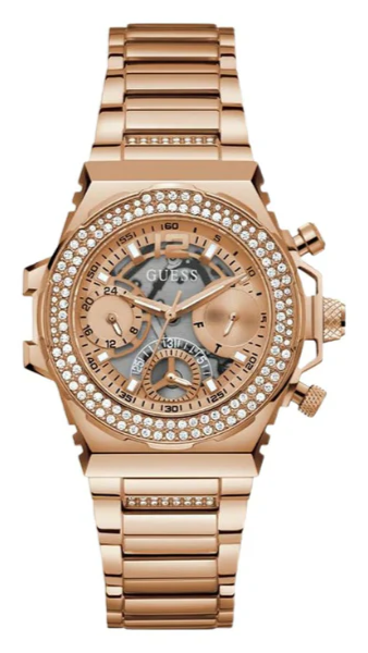 Guess Fusion Chronograph Rose Gold Dial Rose Gold Steel Strap Watch for Women - GW0552L3 Authentic Buy Shop Now