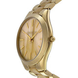 Michael Kors Slim Runway Gold Dial Two Tone Gold Strap Watch for Women - MK4285 Authentic Buy Shop Now
