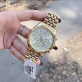 Michael Kors Lexington Gold Dial Gold Steel Strap Watch for Men - MK8281 Authentic Buy Shop Now