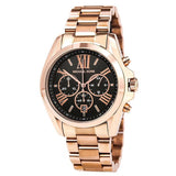 Michael Kors Bradshaw Black Dial Rose Gold Steel Strap Watch for Women - MK5854 Authentic Buy Shop Now