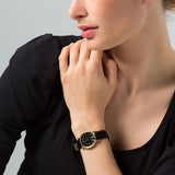 Marc Jacobs Baker Black Dial Black Leather Strap Watch for Women - MBM1273 Authentic Buy Shop Now
