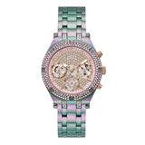 Guess Heiress Multifunction Diamonds Purple Dial Purple Steel Strap Watch for Women - GW0440L3 Authentic Buy Shop Now