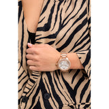Michael Kors Camille Chronograph White Dial Rose Gold Steel Strap Watch For Women - MK6995 Authentic Buy Shop Now