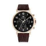 Tommy Hilfiger Daniel Black Dial Brown Leather Strap Watch for Men - 1710379 Authentic Buy Shop Now