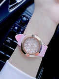 Guess Clarity Gold Dial Pink Silicone Strap Watch for Women - GW0109L2 Authentic Buy Shop Now