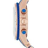 Marc Jacobs Rock Chronograph White Dial Two Tone Silicone Strap Watch for Women - MBM2594 Authentic Buy Shop Now