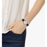 Tissot Carson Premium Lady Silver Dial Black Leather Strap Watch For Women - T122.210.16.033.00 Authentic Buy Shop Now