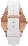 Michael Kors Runway Quartz White Dial White Rubber Strap Watch For Women - MK6853 Authentic Buy Shop Now