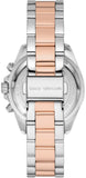 Michael Kors Bradshaw Chronograph White Dial Two Tone Steel Strap Watch For Women - MK7258 Authentic Buy Shop Now