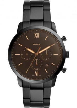 Fossil Neutra Chronograph Black Dial Black Steel Strap Watch for Men - FS5525 Authentic Buy Shop Now