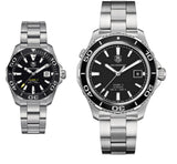 Tag Heuer Aquaracer Caliber 5 Automatic Black Dial Silver Steel Strap Watch for Men - WAK2110.BA0830 Authentic Buy Shop Now