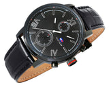Tommy Hilfiger Aden Chronograph Black Dial Black Leather Strap Watch for Men - 1791310 Authentic Buy Shop Now