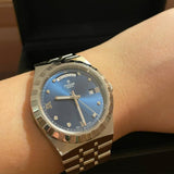 Tudor Royal Automatic Diamonds Blue Dial Silver Steel Strap Watch for Men - M28600-0006 Authentic Buy Shop Now