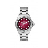 Tag Heuer Aquaracer Professional 200 Automatic Red Dial Silver Steel Strap Watch for Men - WBP2114.BA0627 Authentic Buy Shop Now