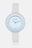 Calvin Klein Chic White Dial White Leather Strap Watch for Women - K7N23TK2 Authentic Buy Shop Now