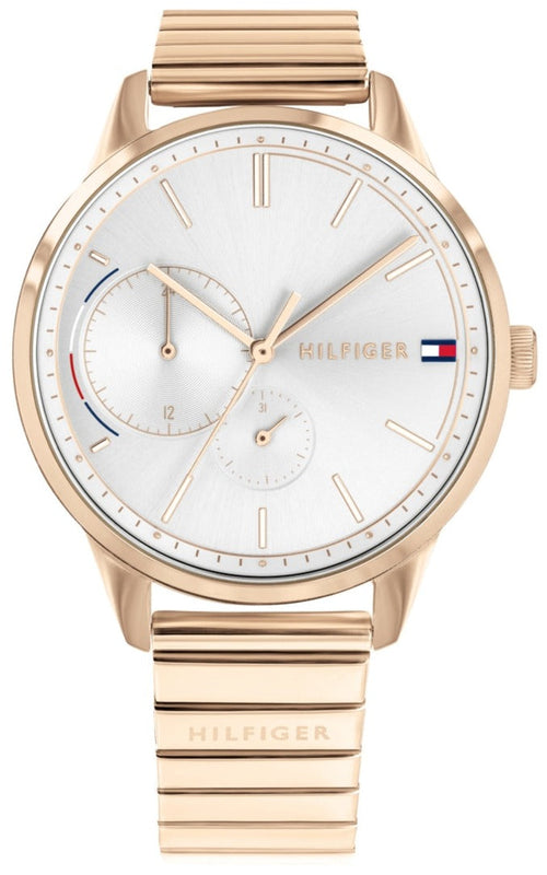 Tommy Hilfiger Brooke Silver Dial Rose Gold Steel Strap Watch for Women - 1782021 Authentic Buy Shop Now