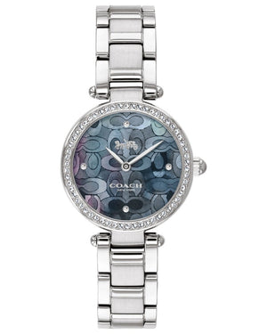 Coach Park Mother of Pearl Blue Dial Silver Steel Strap Watch for Women - 14503224 Authentic Buy Shop Now