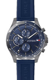 Tommy Hilfiger Bank Blue Dial Blue Rubber Strap Watch for Men - 1791721 Authentic Buy Shop Now