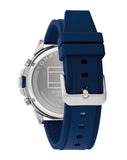 Tommy Hilfiger Blaze Chronograph Blue Dial Blue Rubber Strap Watch For Men - 1792027 Authentic Buy Shop Now